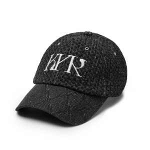 [@nnalovendlessly] KYR Signature Logo Embossing Denim Ball Cap (Vintage Black)
